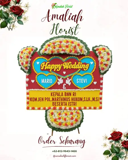Papan Bunga Pernikahan Ender